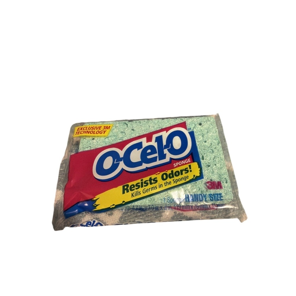 Vintage O-Cel-O 3M Sponges StayFresh Handy Size & Light Duty Scrubber Pizza - Picture 3 of 8